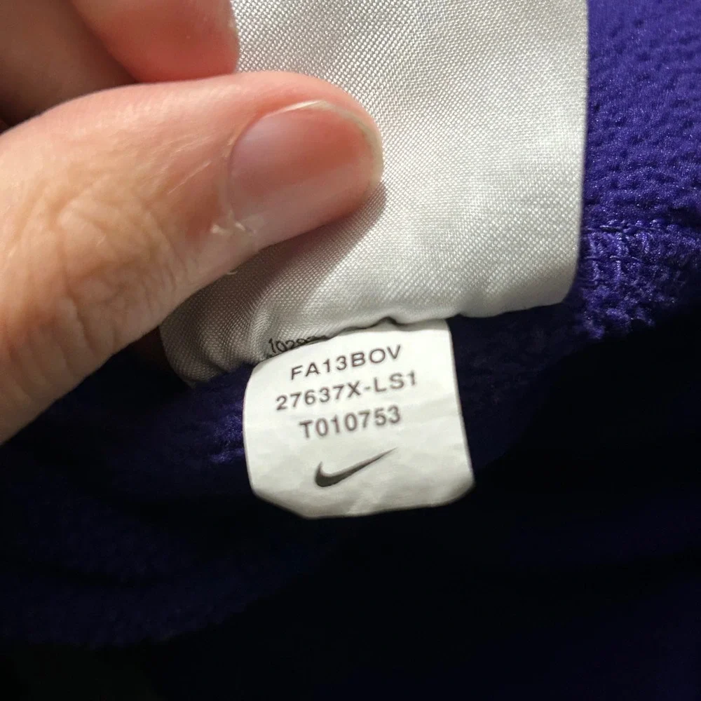 Nike LSU Sweatpants Large Purple Therma-FIT Tigers Fleece‎ Pants 32